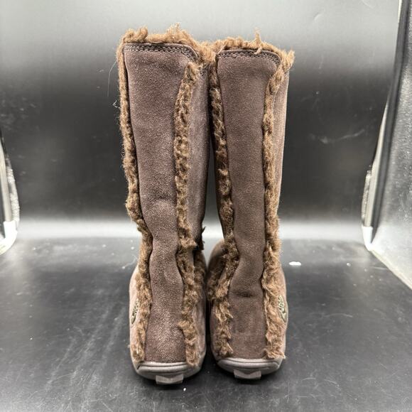 Timberland Women's Size 8W Shearling Lined Brown Suede Pull-On Boot 61642 - Picture 4 of 8